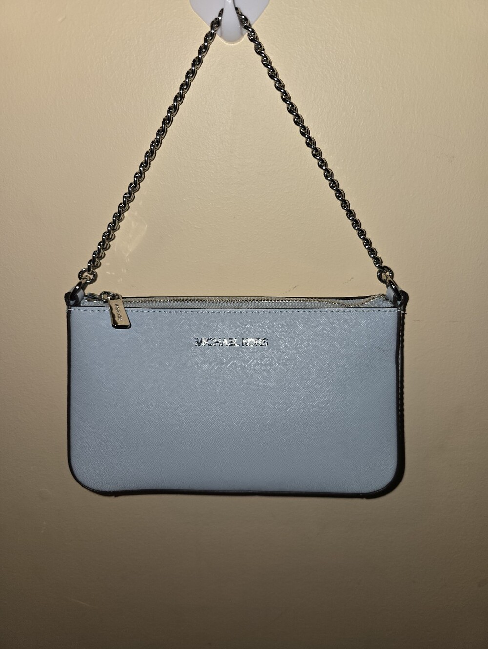NWT/NWOT Michael Kors Jet Set Charm Small Chain Pouchette Blue Luxury